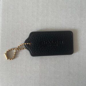 Black Leather Coach Tag